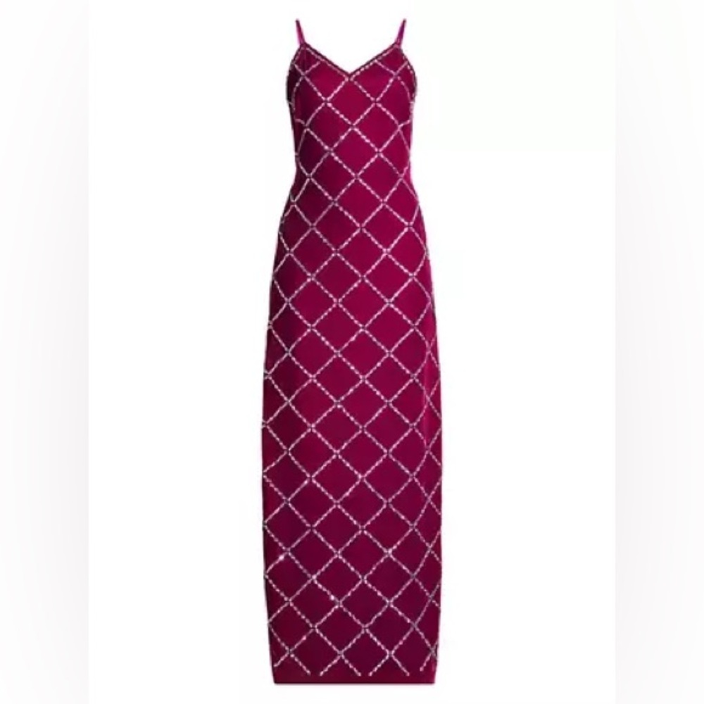 Elegant Burgundy Spaghetti Strap Dress